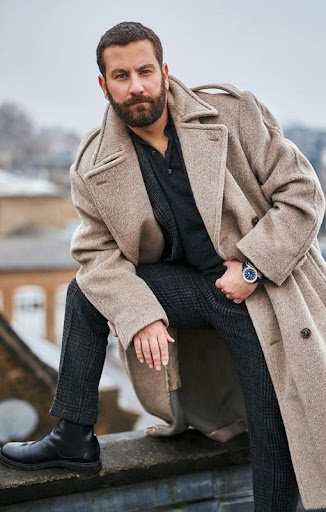 Мужской образ с шерстяным пальто
