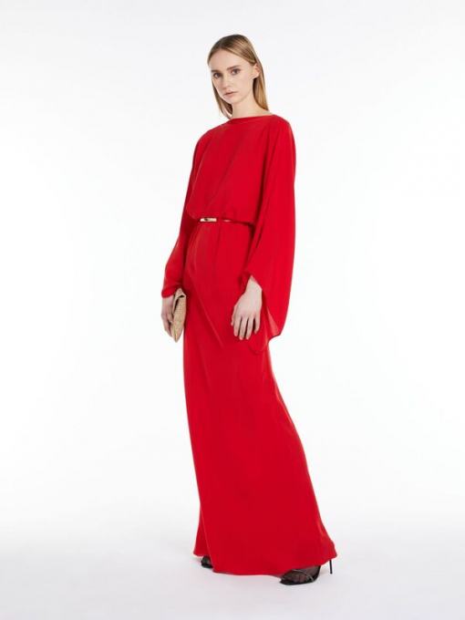 Красное платье в пол Max Mara