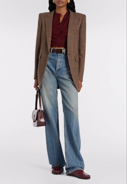 Кожаные лоферы SAINT LAURENT