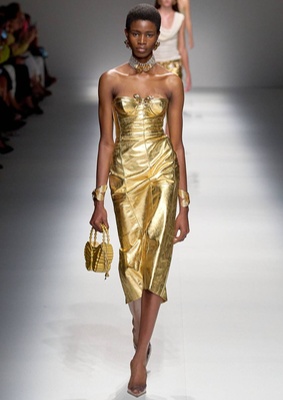 Золотое платье Blumarine