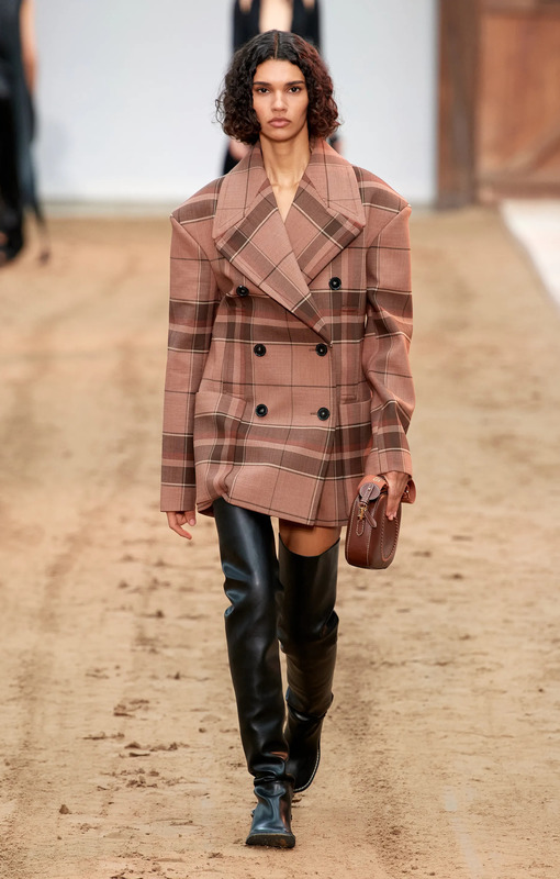 Клетчатое пальто Stella McCartney