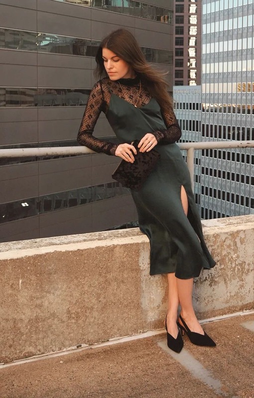 Черное платье @whowhatwear