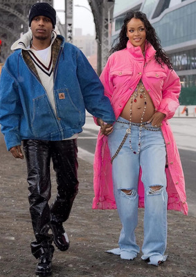 Беременная фотосессия Рианны и A$AP Rocky