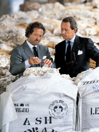 Pier Luigi Loro Piana with his late brother, Sergio