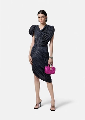Платье с драпировкой Versace