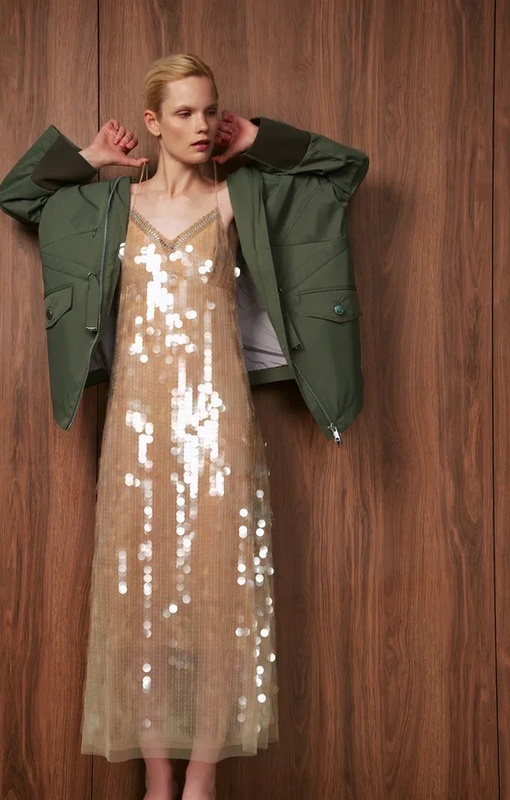 Платье с крупными пайетками ERMANNO SCERVINO