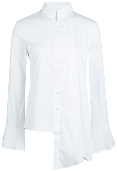 Белая асимметричная рубашка VIA TORRIANI 88