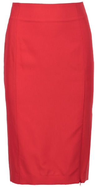Красная юбка с разрезом PATRIZIA PEPE