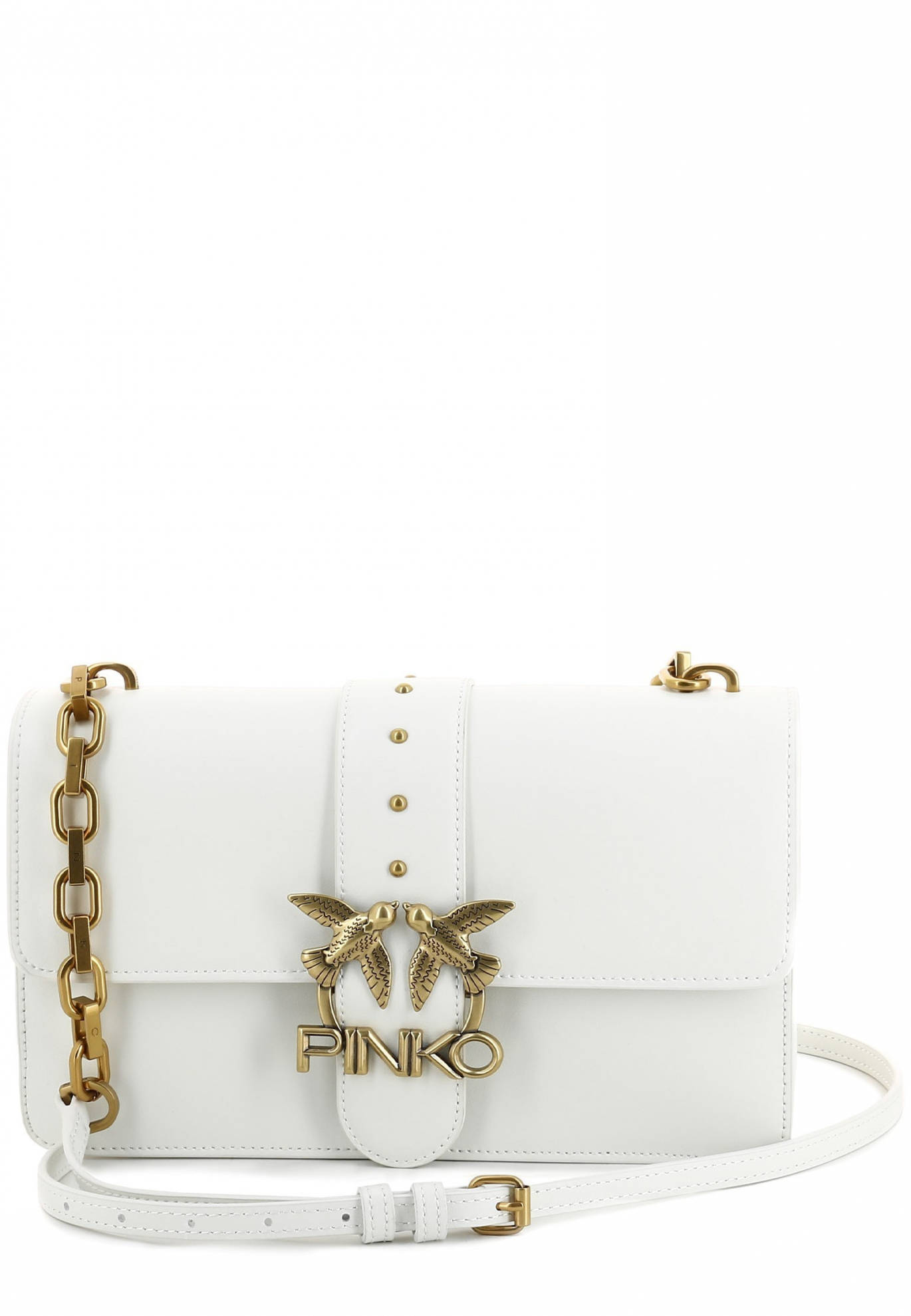Белая сумка CLASSIC LOVE BAG ICON SIMPLY PINKO