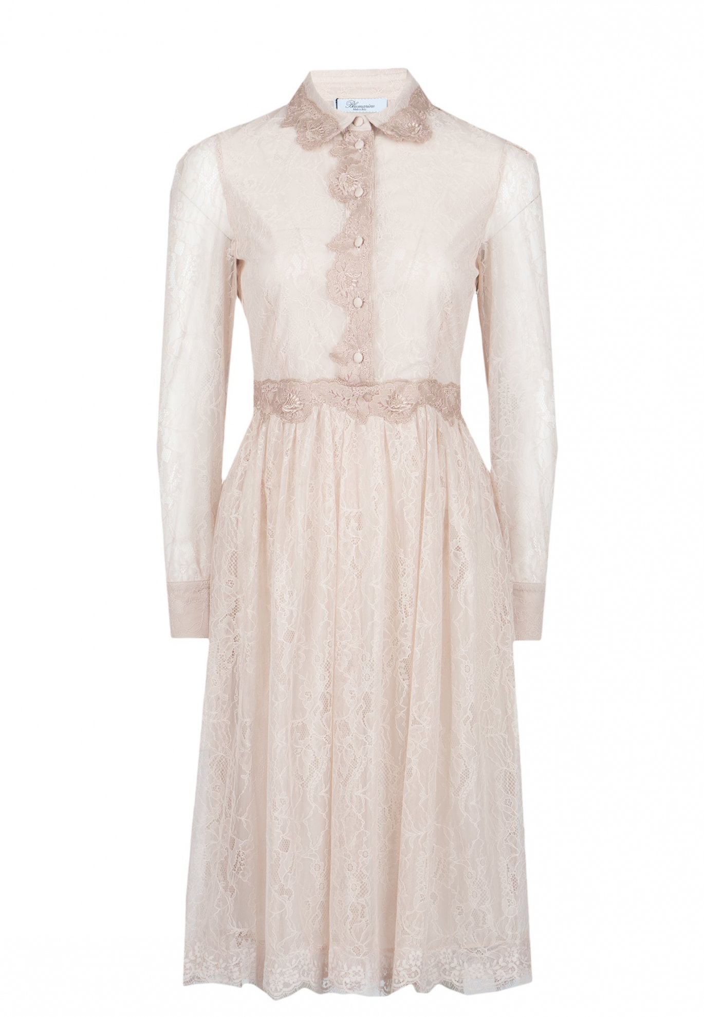 Розовое ажурное платье BLUMARINE