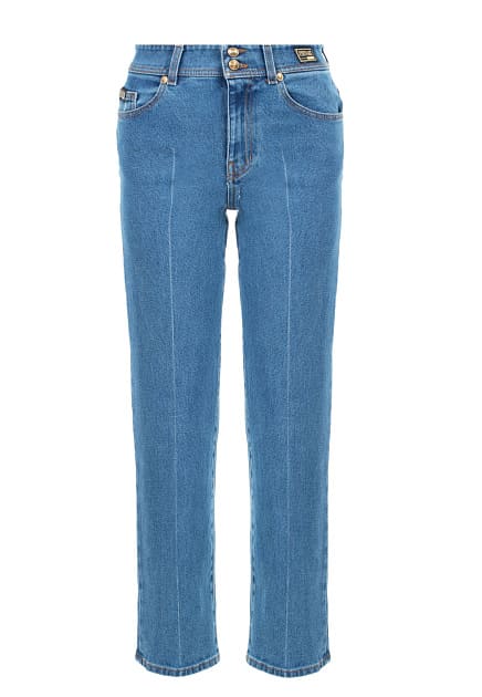 Голубые прямые джинсы VERSACE JEANS COUTURE