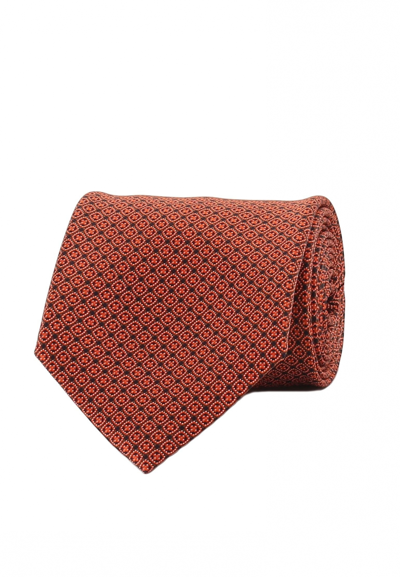 Оранжевый шелковый галстук STEFANO RICCI