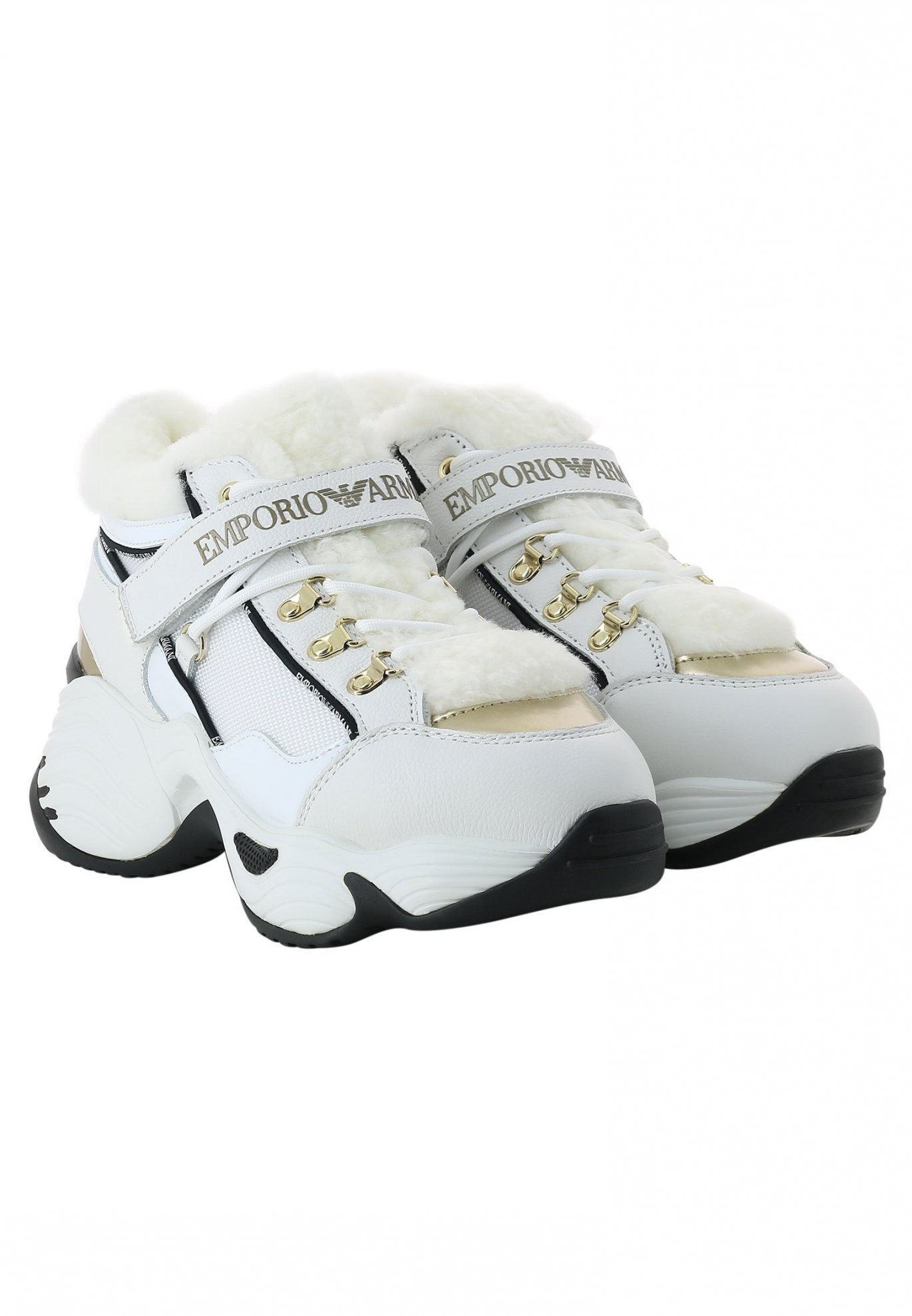  Белые кроссовки EMPORIO ARMANI