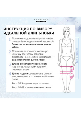 Инструкция по выбору юбки нужной длинны 