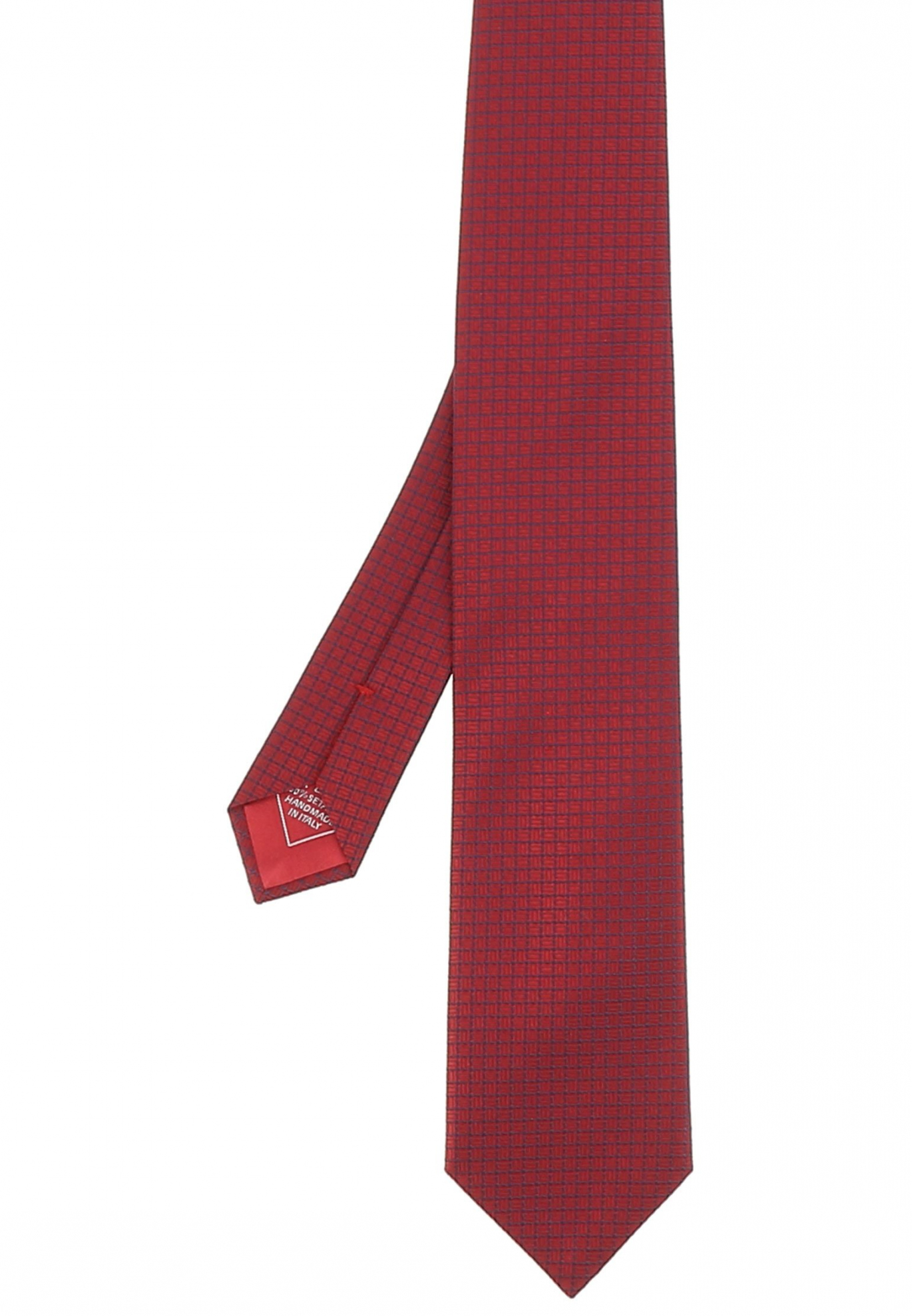 Шелковый галстук с алым принтом BRIONI