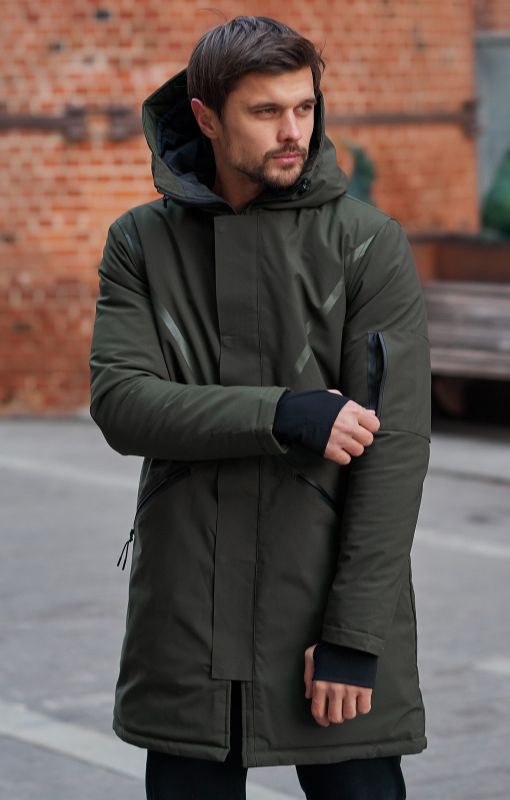 Мужская куртка с капюшоном зимняя М купить в интернет-магазине г. Москва – GRAFINIA