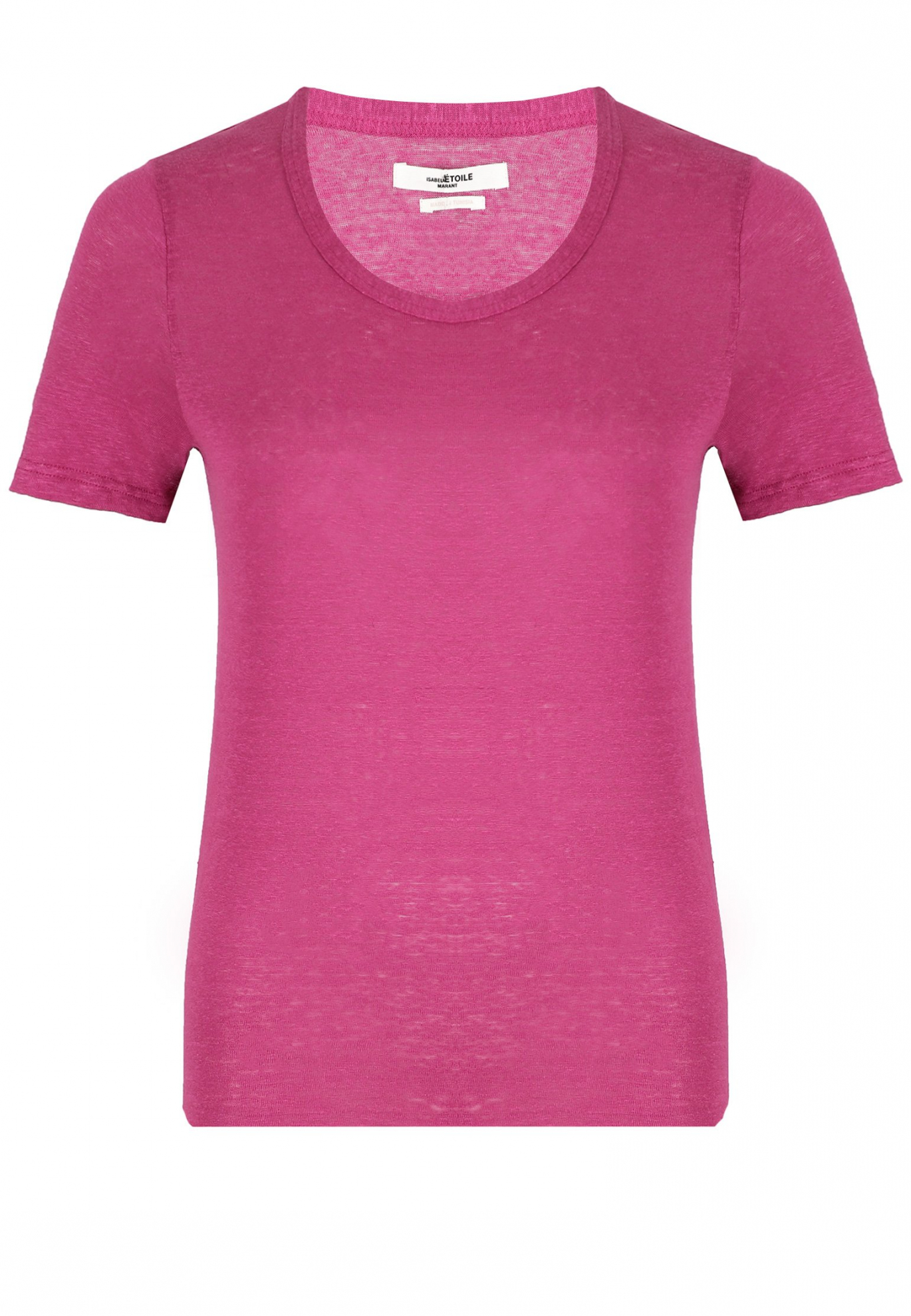 Розовая футболка из льна ISABEL MARANT ETOILE