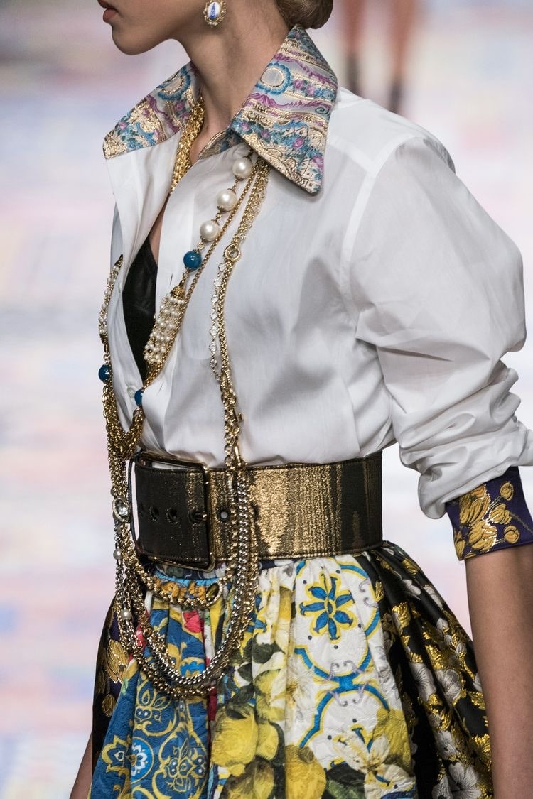 Женская рубашка с акцентным воротником от Dolce & Gabbana