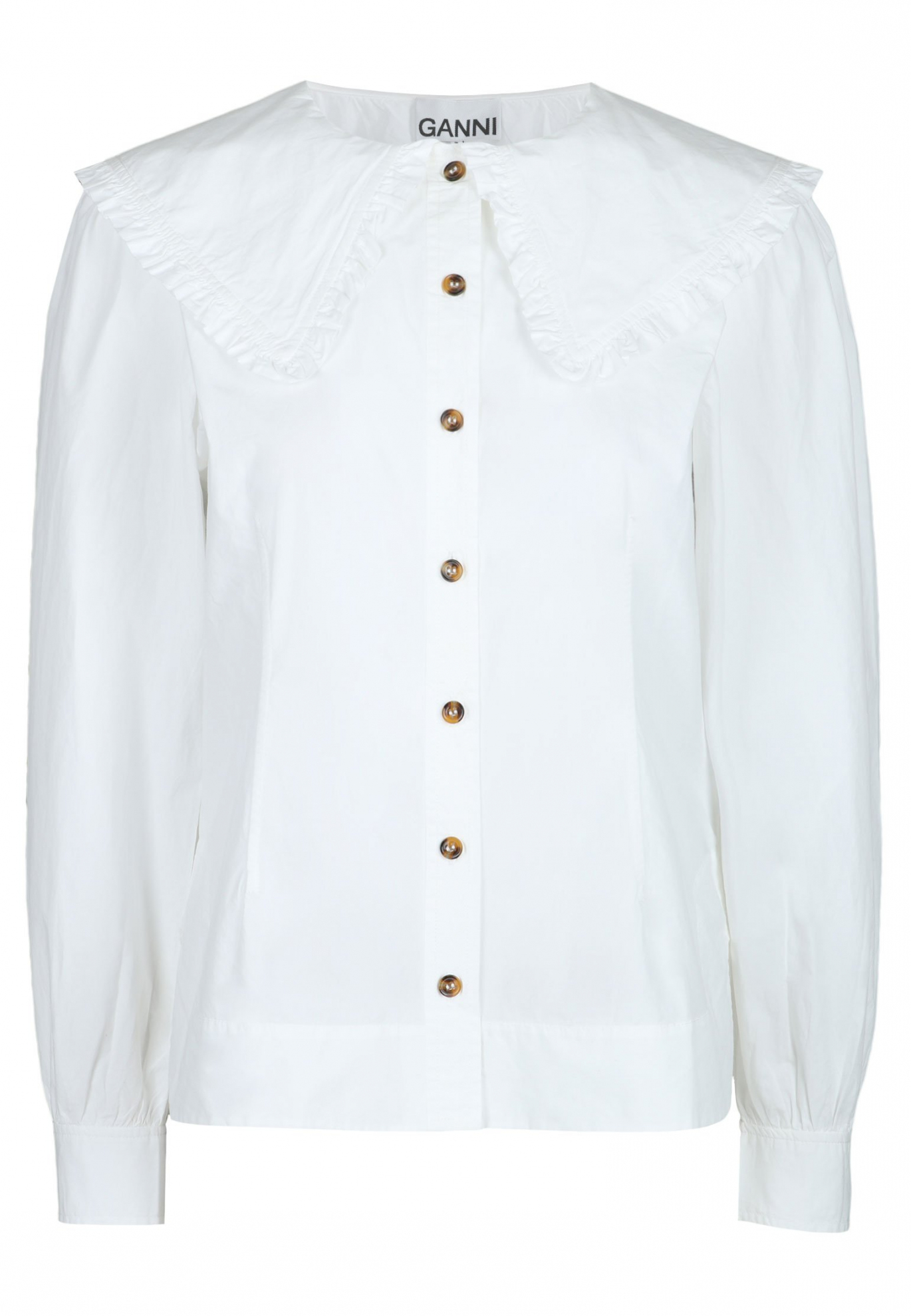 Белая блуза из хлопка GANNI