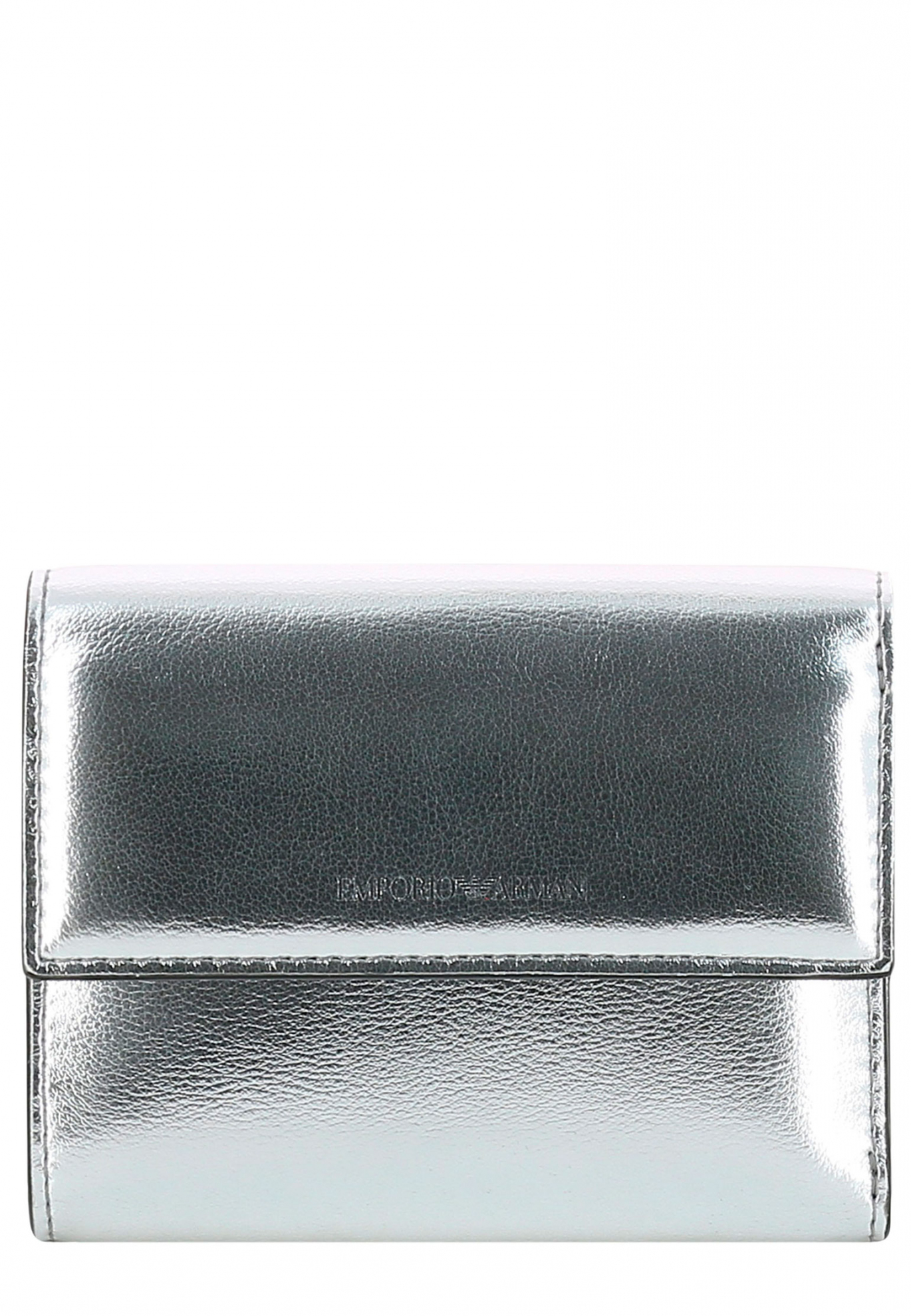 Серебристый кошелек с логотипом EMPORIO ARMANI