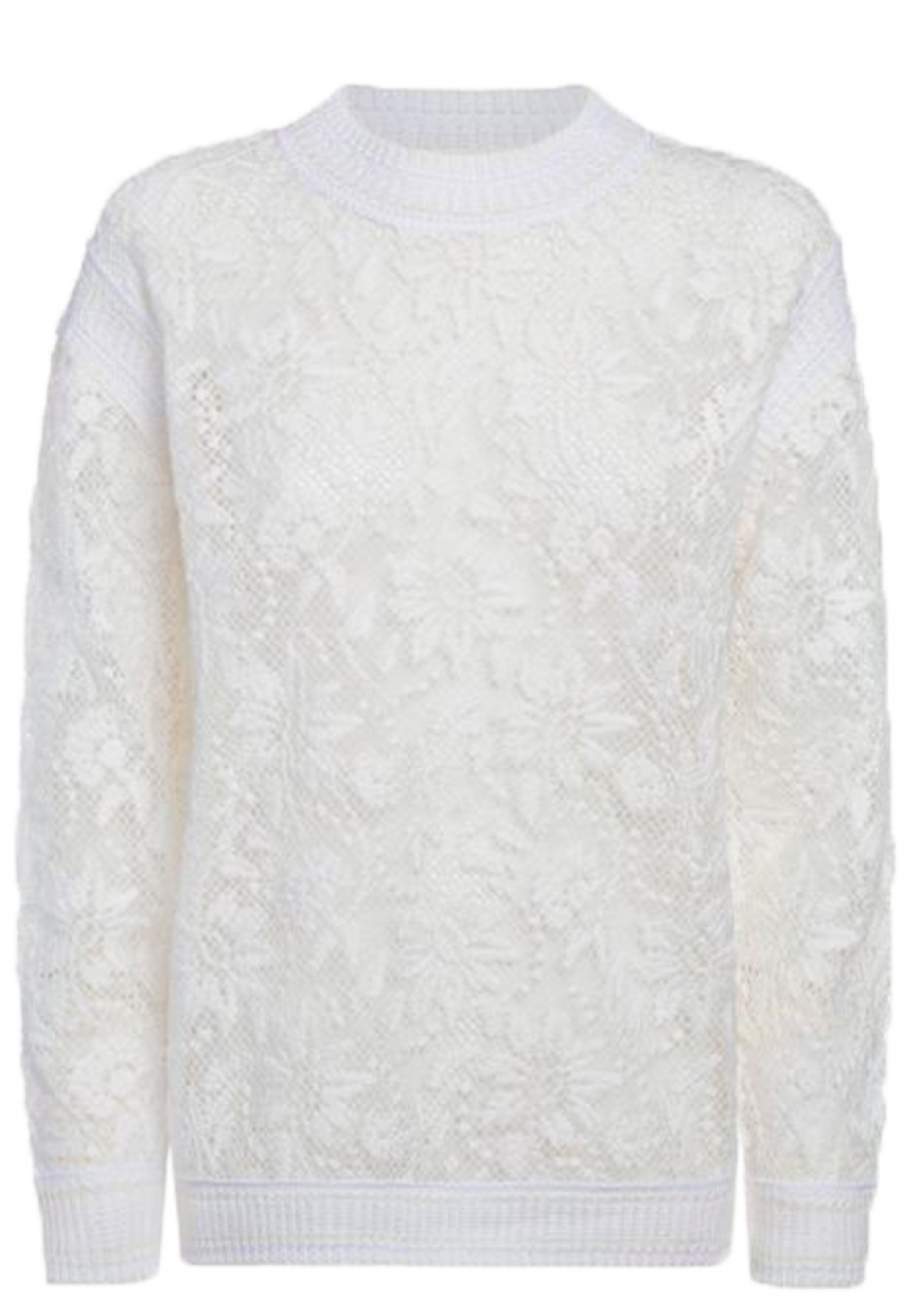 Белый свитер с вышивкой ERMANNO SCERVINO