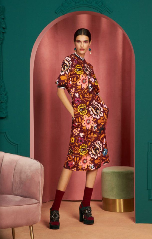 Платье с цветочным принтом от Balmain
