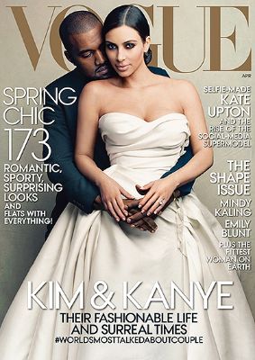 Ким Кардашьян и Канье Уэст на обложке Vogue