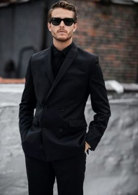 Мужской Total black образ