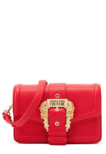 Красная сумка с декором-пряжкой VERSACE JEANS COUTURE