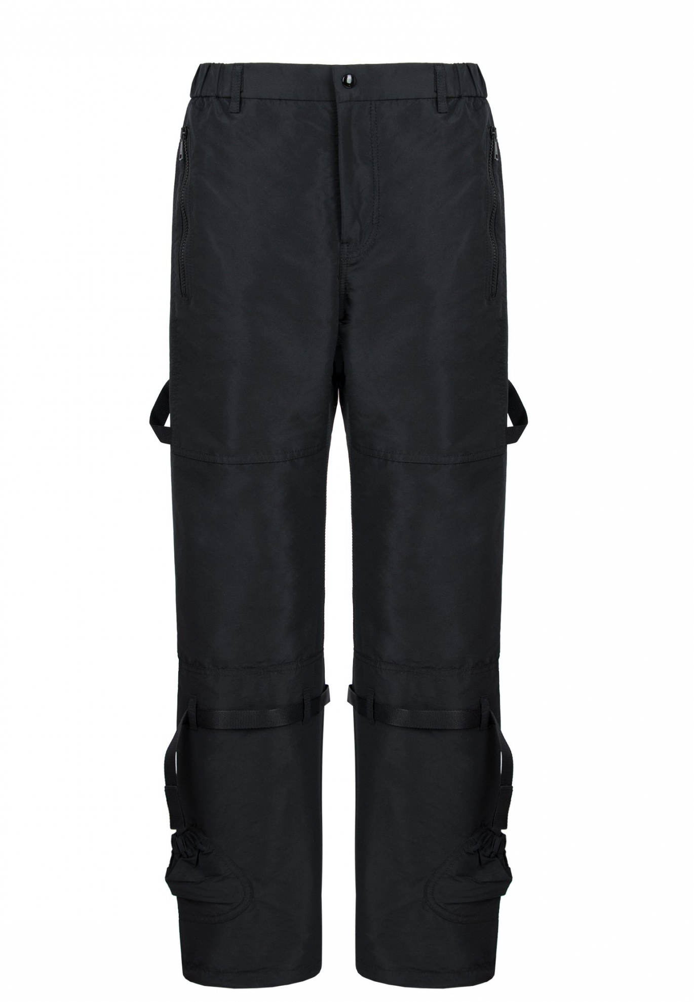 Черные брюки с накладными карманами No21