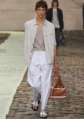 Мужские белые брюки от Hermès