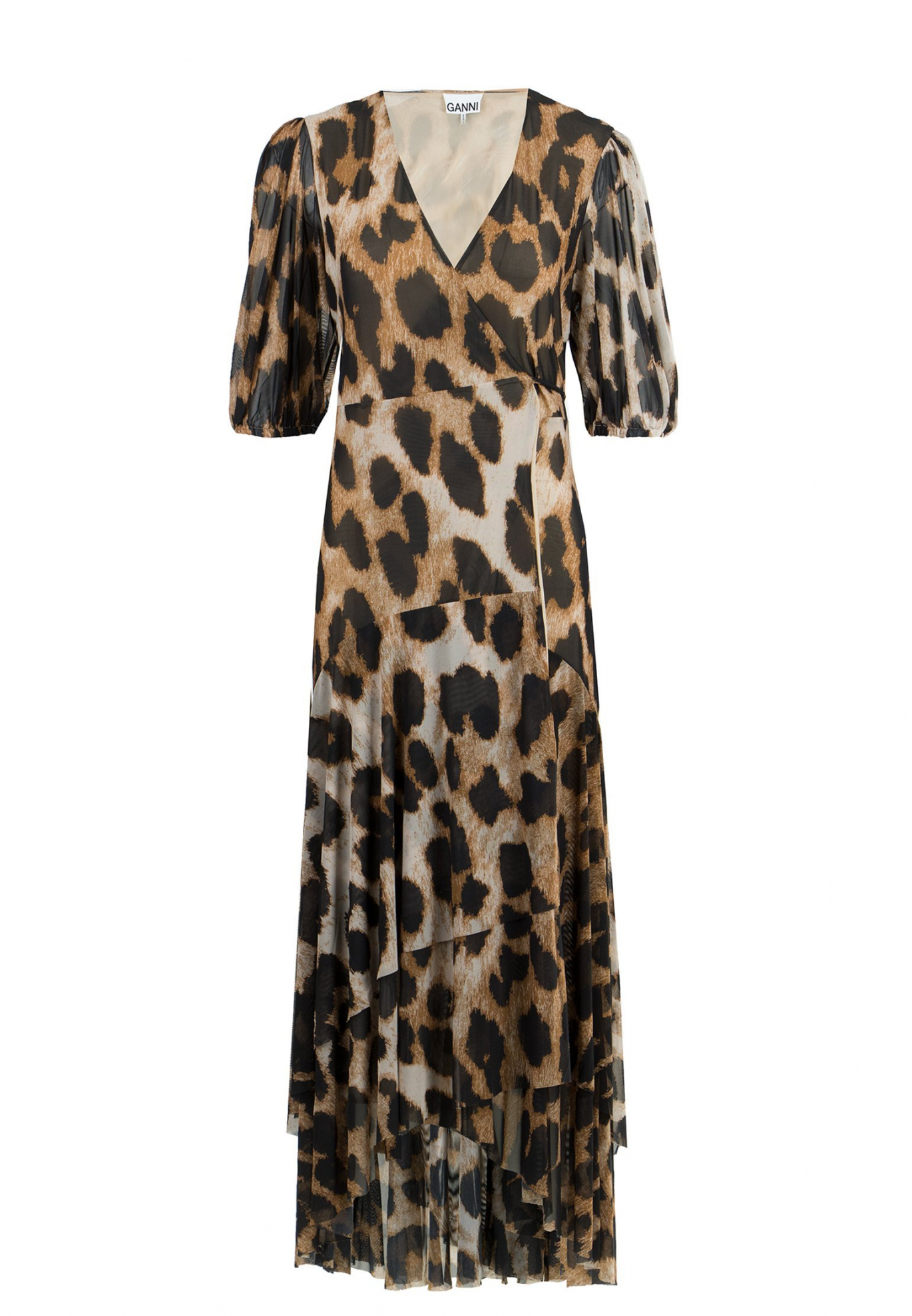 GANNI Леопардовое платье