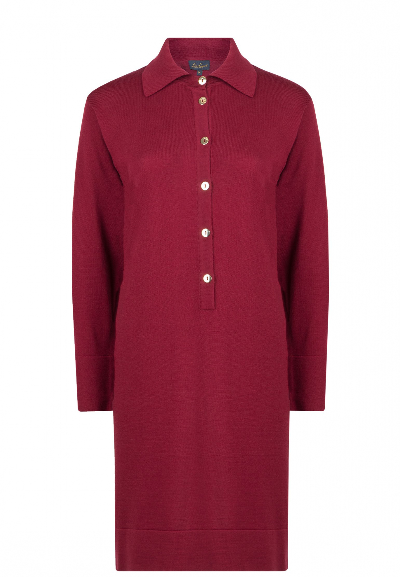 Бордовое платье-рубашка LUISA SPAGNOLI