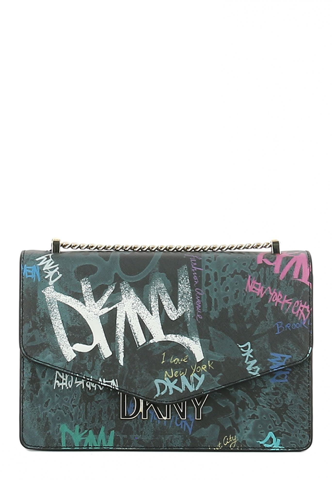 DKNY Черная сумка с принтом в стиле граффити
