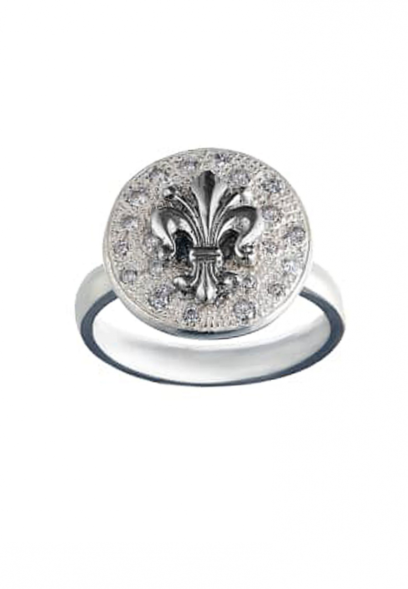 Кольцо с белым цирконием из серебра Christian Fenzi Toscanissimi