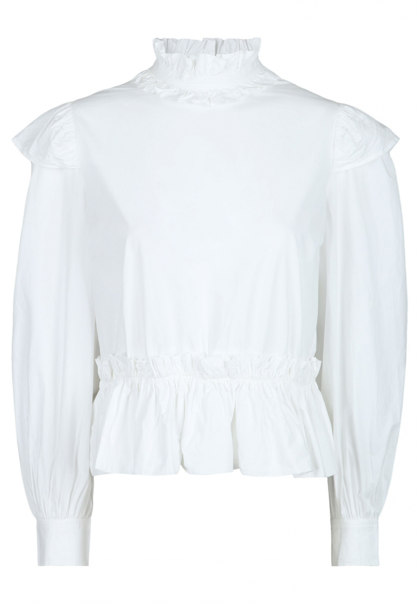  Белая блуза из хлопка GANNI
