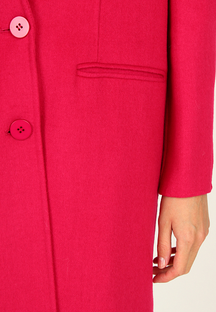 Пальто TWINSET Milano  - Полиэстер, Шерсть - цвет розовый