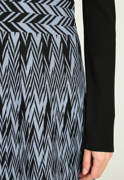 Платье EMPORIO ARMANI  - Вискоза, Полиэстер - цвет черный