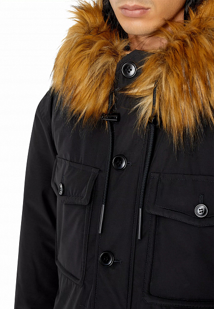 Утепленная куртка с накладными карманами DIESEL