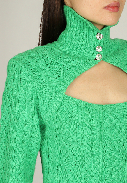 Платье ELEONORA GOTTARDI  - Шерсть, Кашемир - цвет зеленый