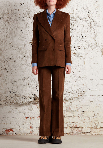 Пиджак от костюма P.A.R.O.S.H.  - Хлопок - цвет коричневый