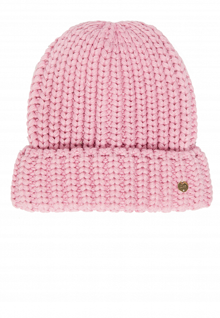 Розовая шапка-бини с декором LIU JO