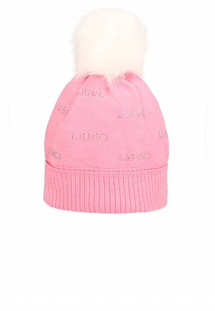 Розовая шапка с помпоном LIU JO