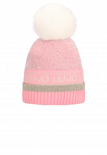 Розовая шапка с люрексной нитью LIU JO