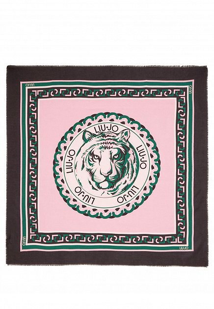 Розовый платок с принтом в виде тигра LIU JO - ИТАЛИЯ