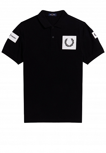 Fred perry all black polo best sale