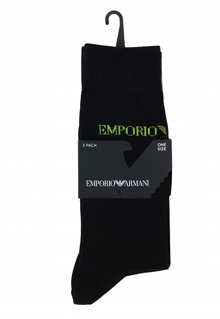 Длинные носки с лаймовым принтом EMPORIO ARMANI