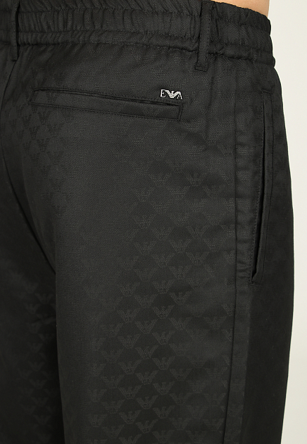 Спортивные брюки EMPORIO ARMANI  - Вискоза, Шерсть - цвет черный