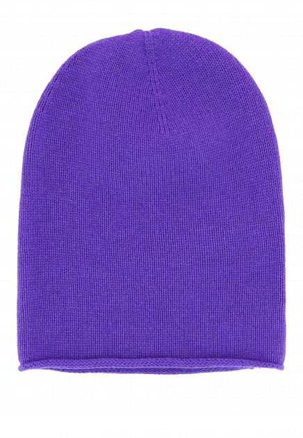 Фиолетовая шапка-бини из кашемира и шерсти ALLUDE