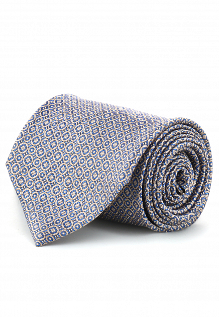 Шелковый галстук с геометрическим принтом STEFANO RICCI